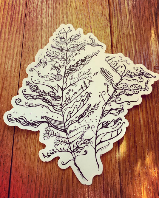 "Double Hygge" design  vinyl die cut sticker