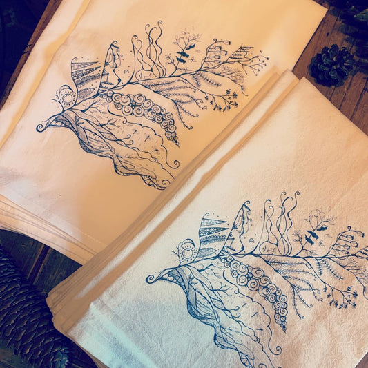 "Flora & Fauna" Design Tea Towel